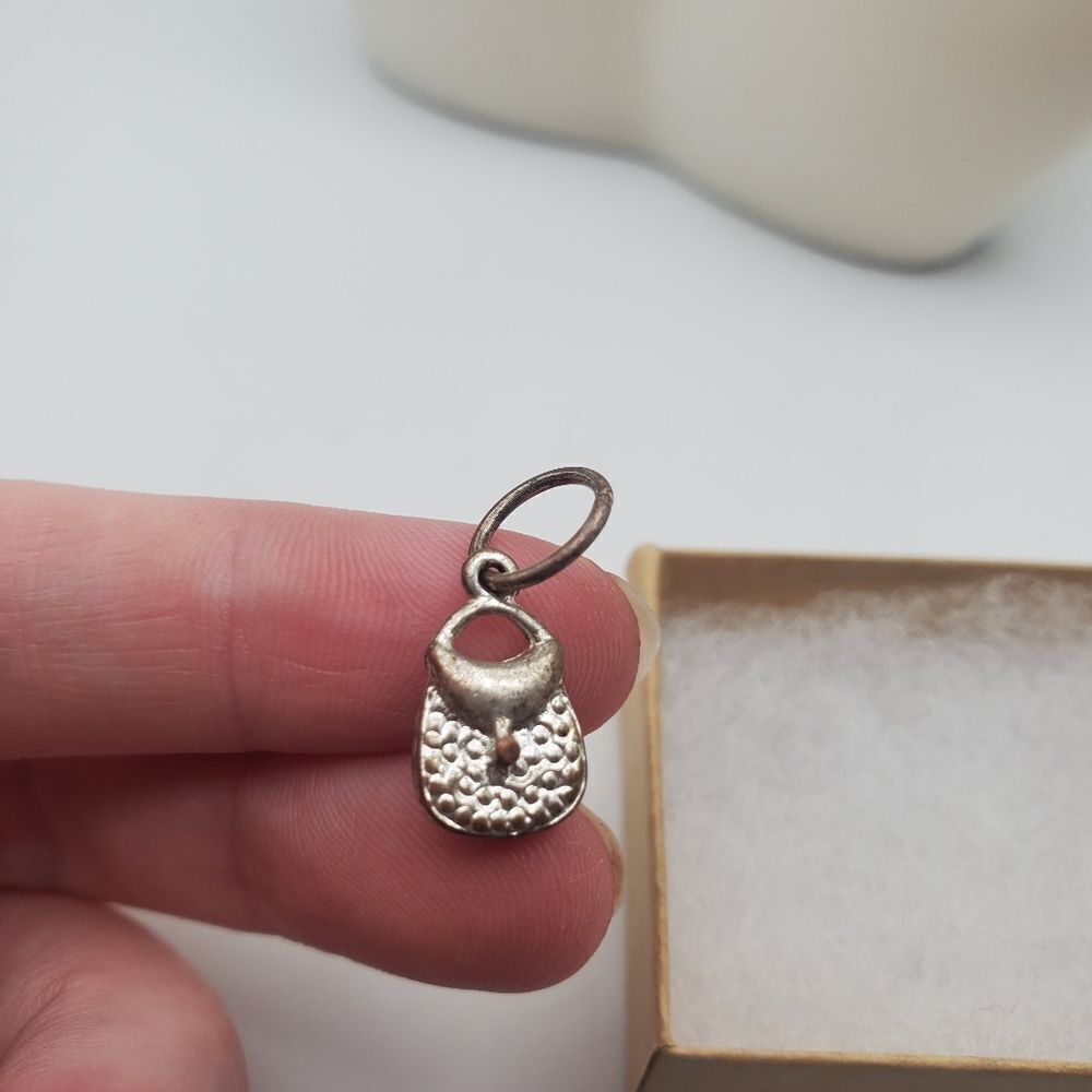 Sterling silver 925 purse handbag necklace pendant or charm for bracelet‎